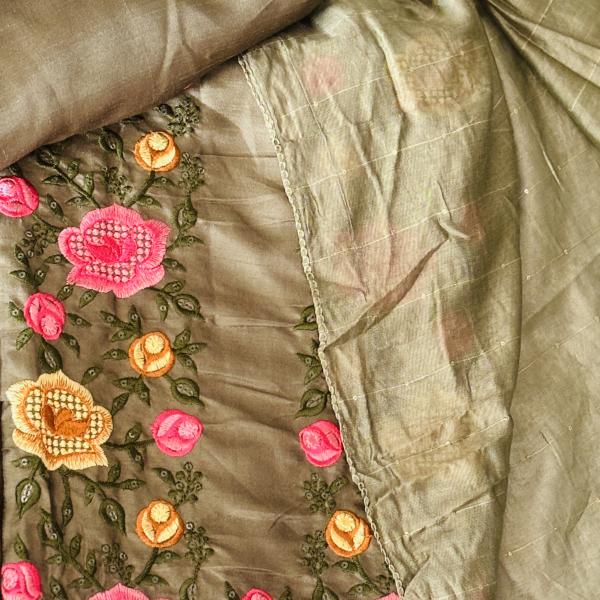 Unstitched silk salwar Suit for Women