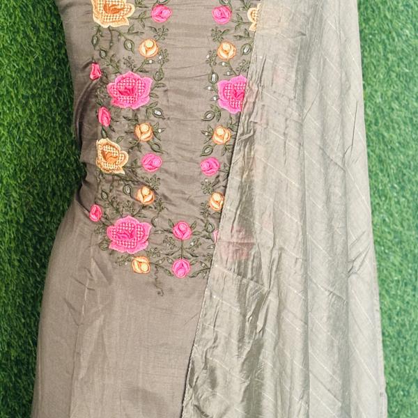 Unstitched silk salwar Suit for Women