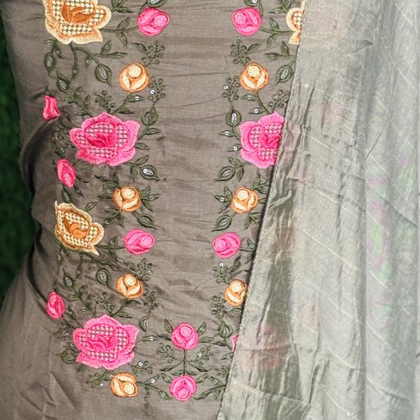 Unstitched silk salwar Suit for Women