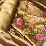 Unstitched silk salwar Suit for Women