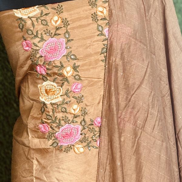 Unstitched silk salwar Suit for Women