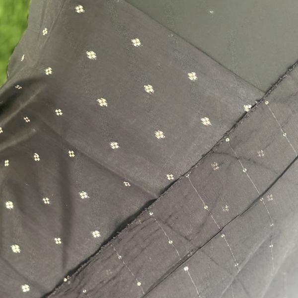 Black coloured Unstitched Churidar Material