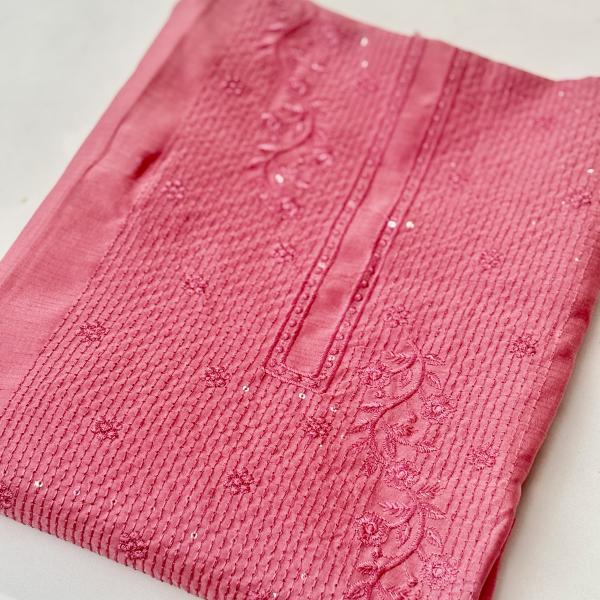 Unstitched churidar silk material