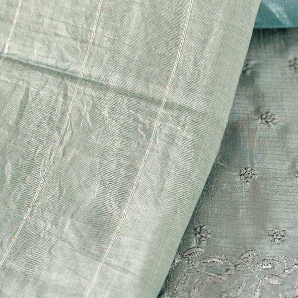 Unstitched churidar silk material