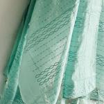 Thread embroidered duppatta with sequins