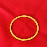 Gold plated coiled bangle for women