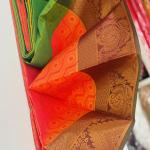 Pure Soft Silk saree with Rich borders and attached blouse piece