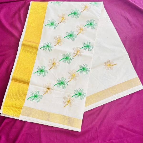 Kerala Traditional Kasavu Saree