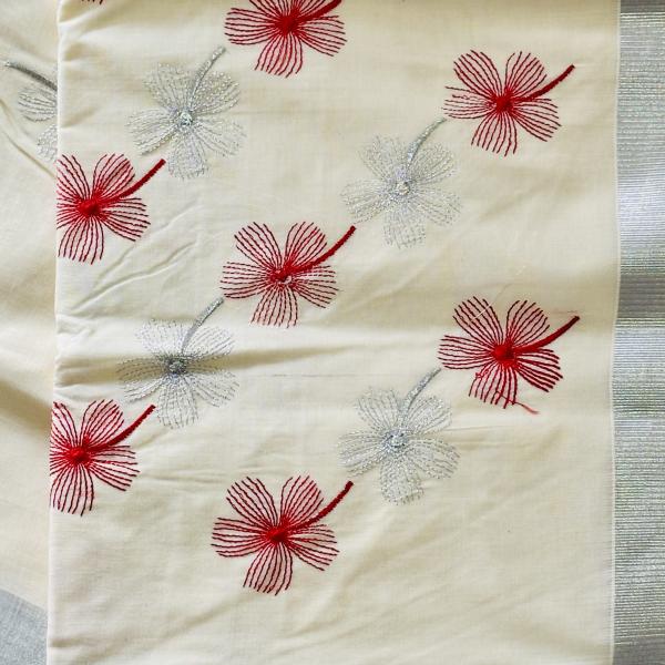 Kerala festival kasavu saree